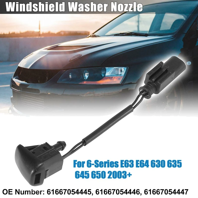 

New Windshield Heated Washer Sprayer Nozzle Jet 61667054445 For -BMW 6-Series E63 E64 630 635 645 650 2003+