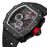 pintime luxury fashion men watch all dial work chronograph function stopwatch rubber strap quartz wristwatches