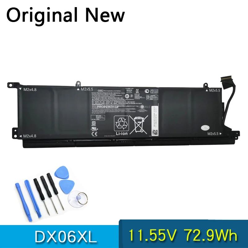 

Новая Оригинальная Аккумуляторная батарея DX06XL Φ для HP Omen X 2S 15-dg00 Φ 11,55 V 72.9Wh