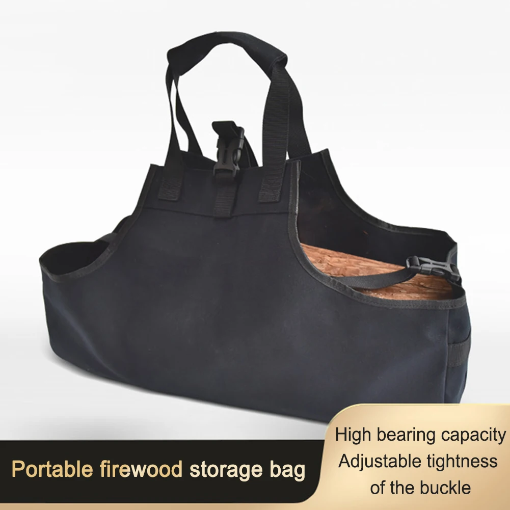 

Transport Heavy Duty Log Storage Bag Carrying Fireplace Universal Wood Carrier Indoor Outdoor Firewood Tote Large Capacity