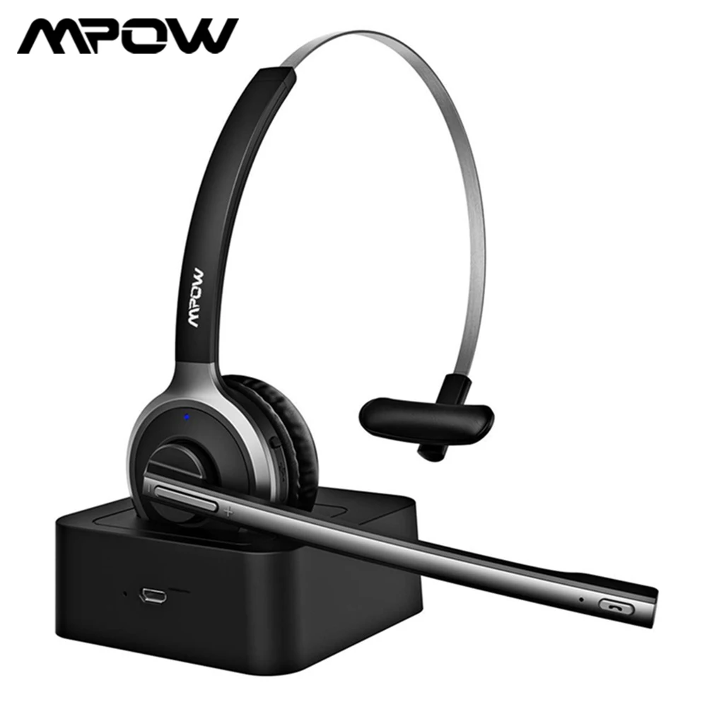 Mpow BH231 офисная Bluetooth-гарнитура с подставкой для зарядки док-станция беспроводные