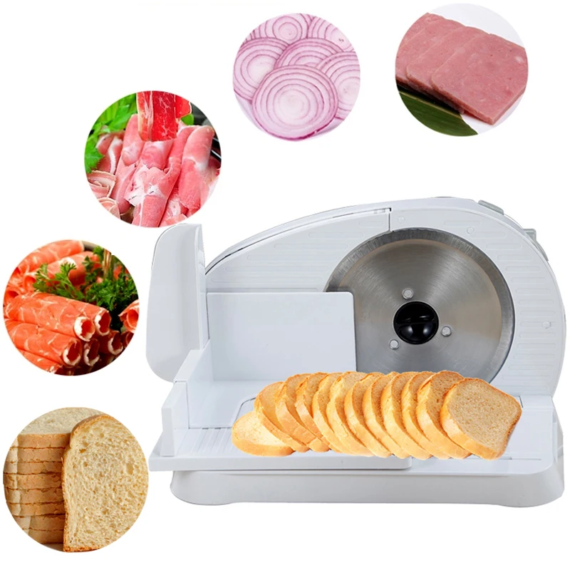 

Electric Slicer Mutton Rolls Meat Slicer Semi-automatic Beef Lamb Cutting Machine Potato Bread Food Cutter Machine 100W