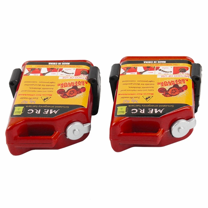 

2 Pcs 1/10 Scale Rc Crawler Accessory Mini Fuel Tank For Tamiya D90 Axial Wraith Scx10(Red)