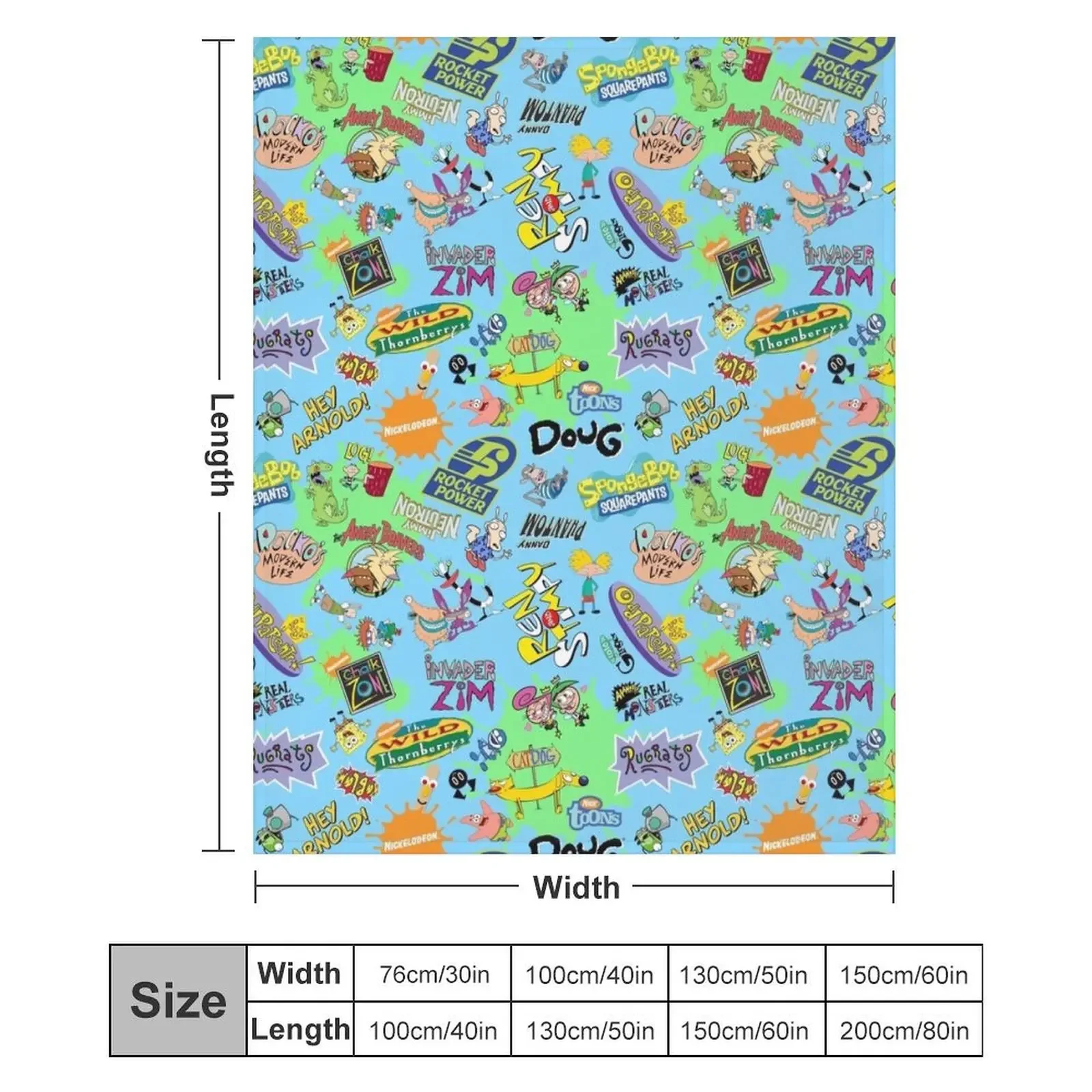 Гавайский принт Nicktoons-a-Palooza! Одеяло Декоративный диван Аниме Диван Фланелевые