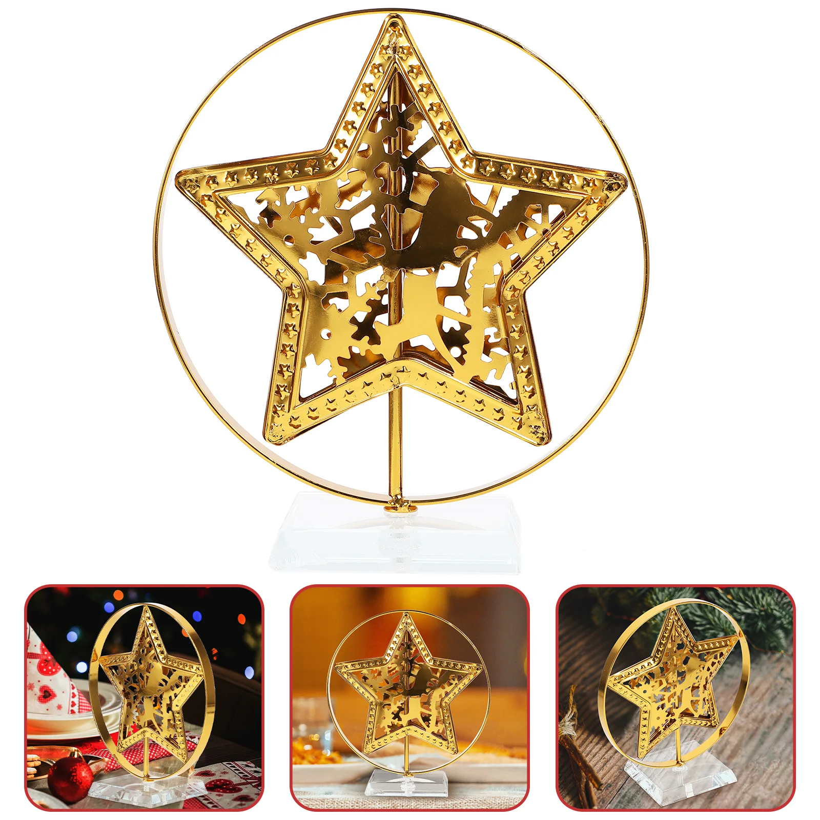 

Office Decor Christmas Ornaments Star Table Decoration Party Accessories Tree Decorations Coffee Signs