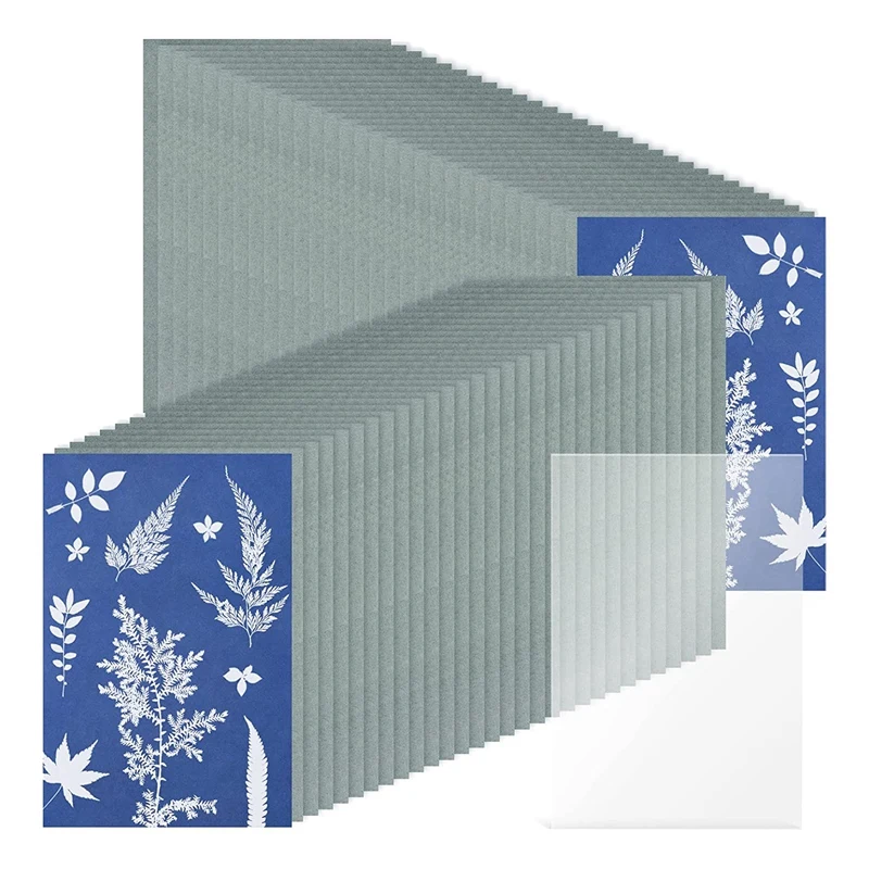 

61 Pcs Sun Print Paper Cyanotype Paper Kit,Solar Drawing Paper Sensitivity Sun Print Nature Printing Paper(5.9X3.9 Inch)