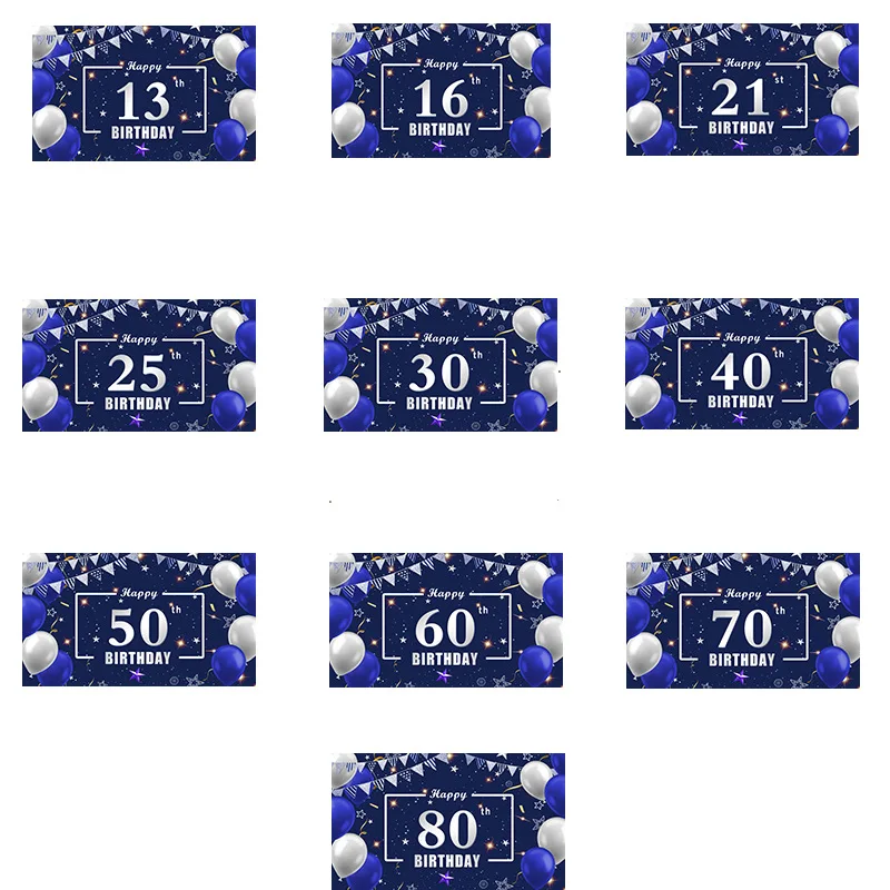 

New Style Birthday Party Background Banner Birthday Background Decoration Banner Party Photo Hanging Flag Birthday Decoration