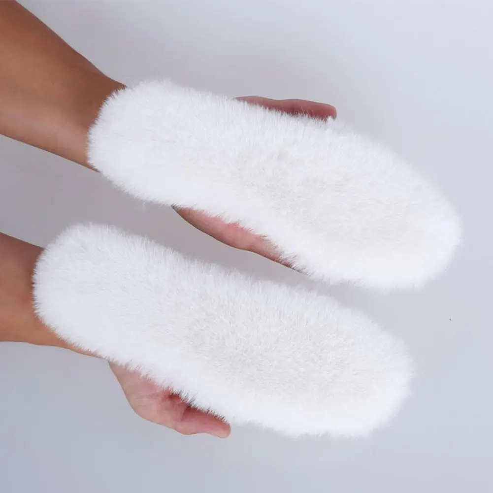 

Soft Thermal Insole Faux Rabbit Fur Breathable Furry Shoes Pads Women Insoles Boot Pads Shoes Insoles for Winter