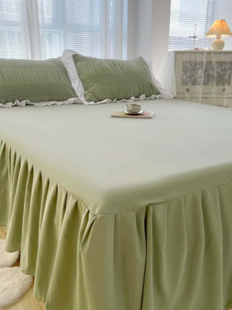 Юбка для кровати Покрывало Цельное покрывало .5 M .8 Трехсекционное пылезащитное