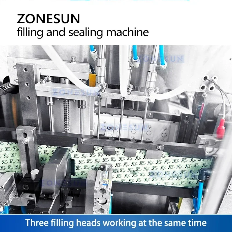 Фото ZONESUN ZS-FS120C Устройство для легкого фасования и запечатывания пакетов-саше для жидких и кремообразных продуктов №1