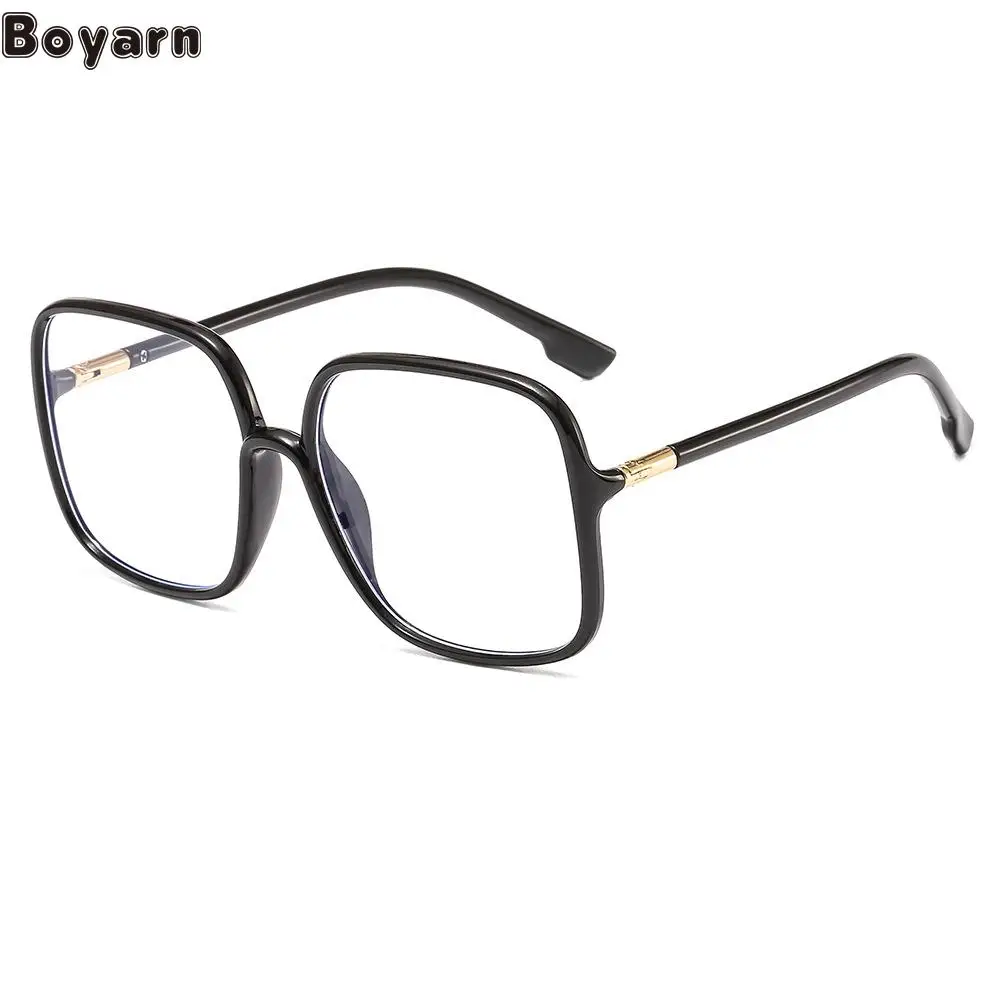 

Boyarn Cross Border Box Women's Versatile Blue Light Eye Frame Fashion Street Photography Versatile Decorative Flat Light Mirror