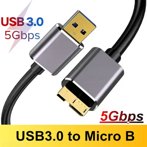 Кабель для внешнего жесткого диска USB Micro B, кабель для HDD, кабель для передачи данных, кабель SSD Sata для жесткого диска Samsung Micro B, Кабель USB3.0