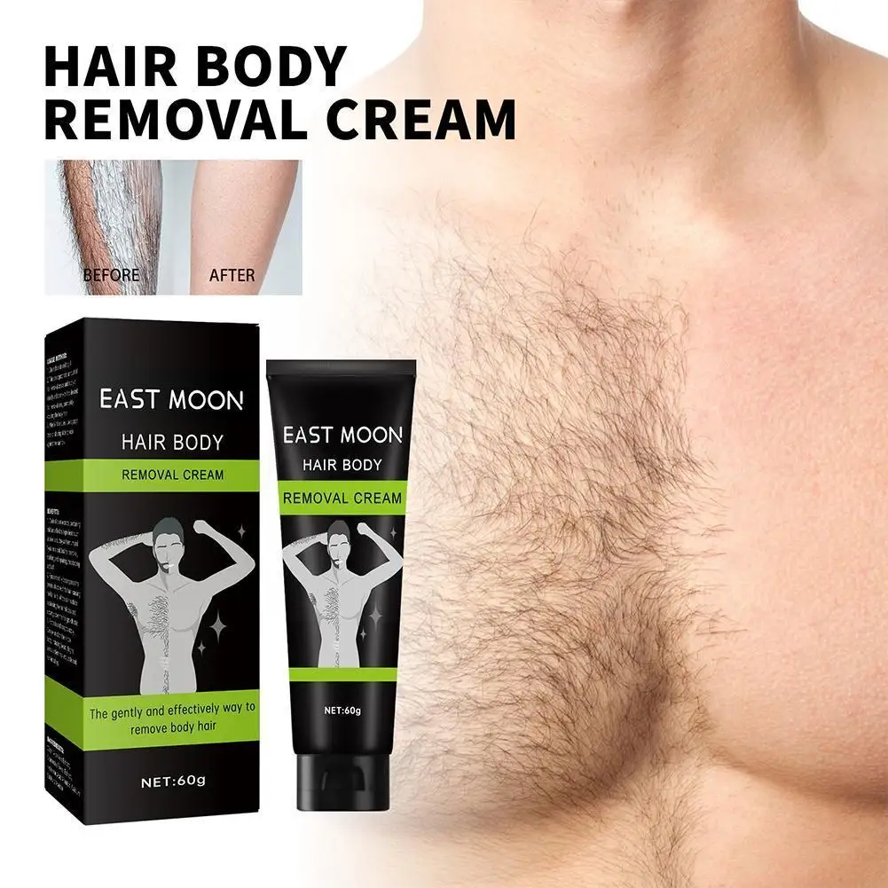 

60ml Men Hair Removal Cream Beard Armpit Chest Arm Inhibitor Powerful Hair Whole Removal Leg Body Growth Painless Hair Care Z2B1