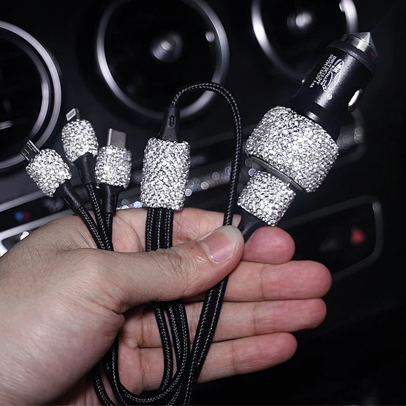 Бриллиантовое автомобильное зарядное устройство для автомобильного телефона