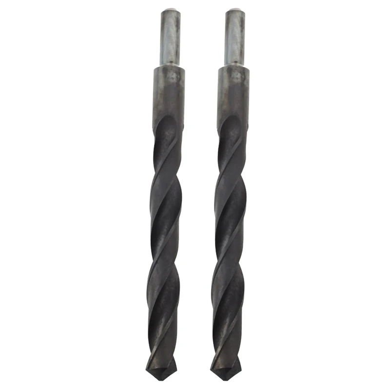 

2X 14Mm Reduced 1/2 Inch Straigth Shank Electric HSS Twist Drill Bit Tool