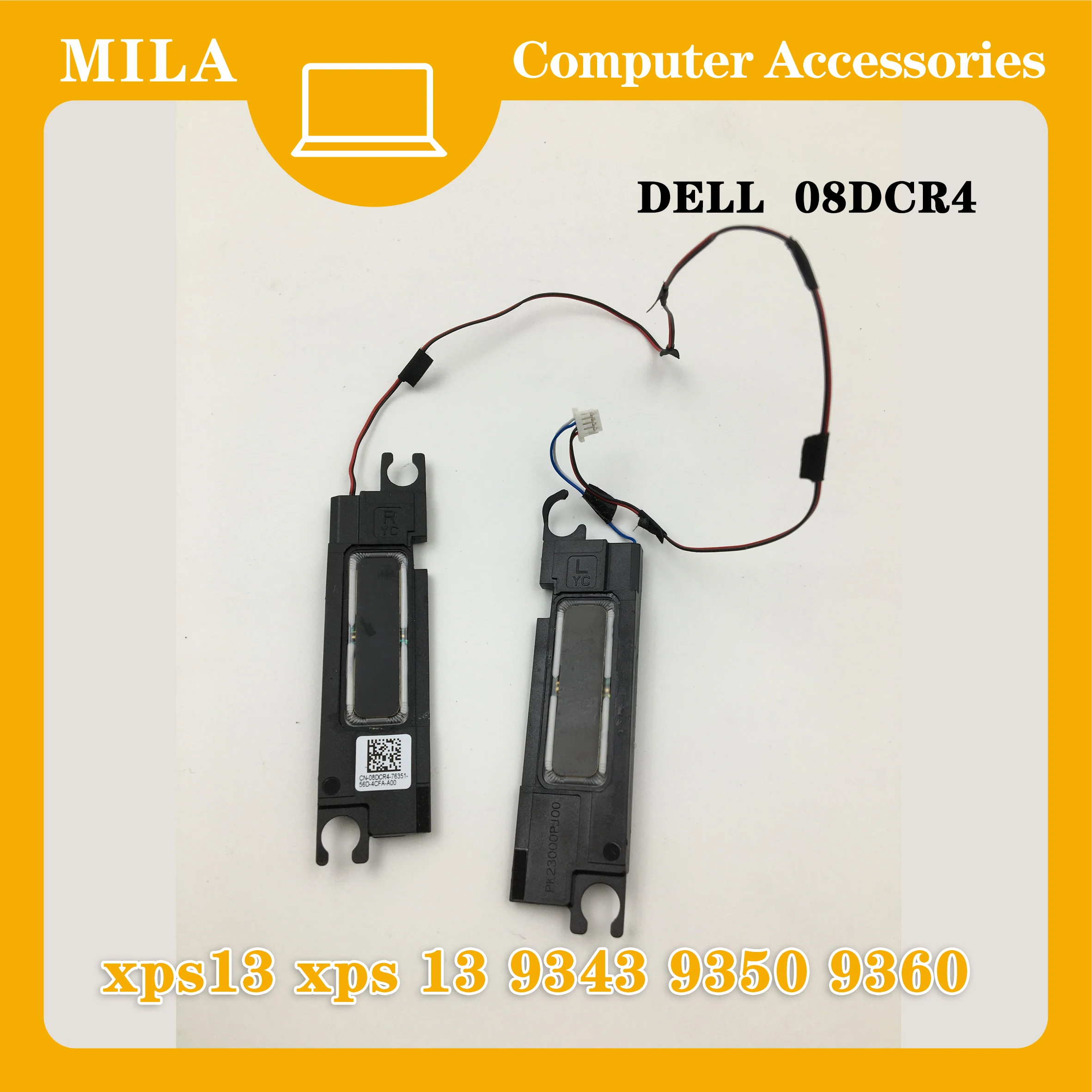 

08DCR4 8DCR4 PK23000PJ00 Portable Speaker Set for Dell XPS 13 9343 9350 9360 -R+L Sound Left and Right Fast Shipping