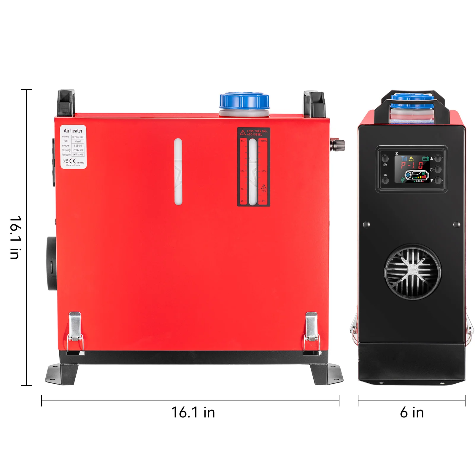 5 кВт/8 кВт все в одном 12 В дизельный воздухонагреватель с ЖК-дисплеем