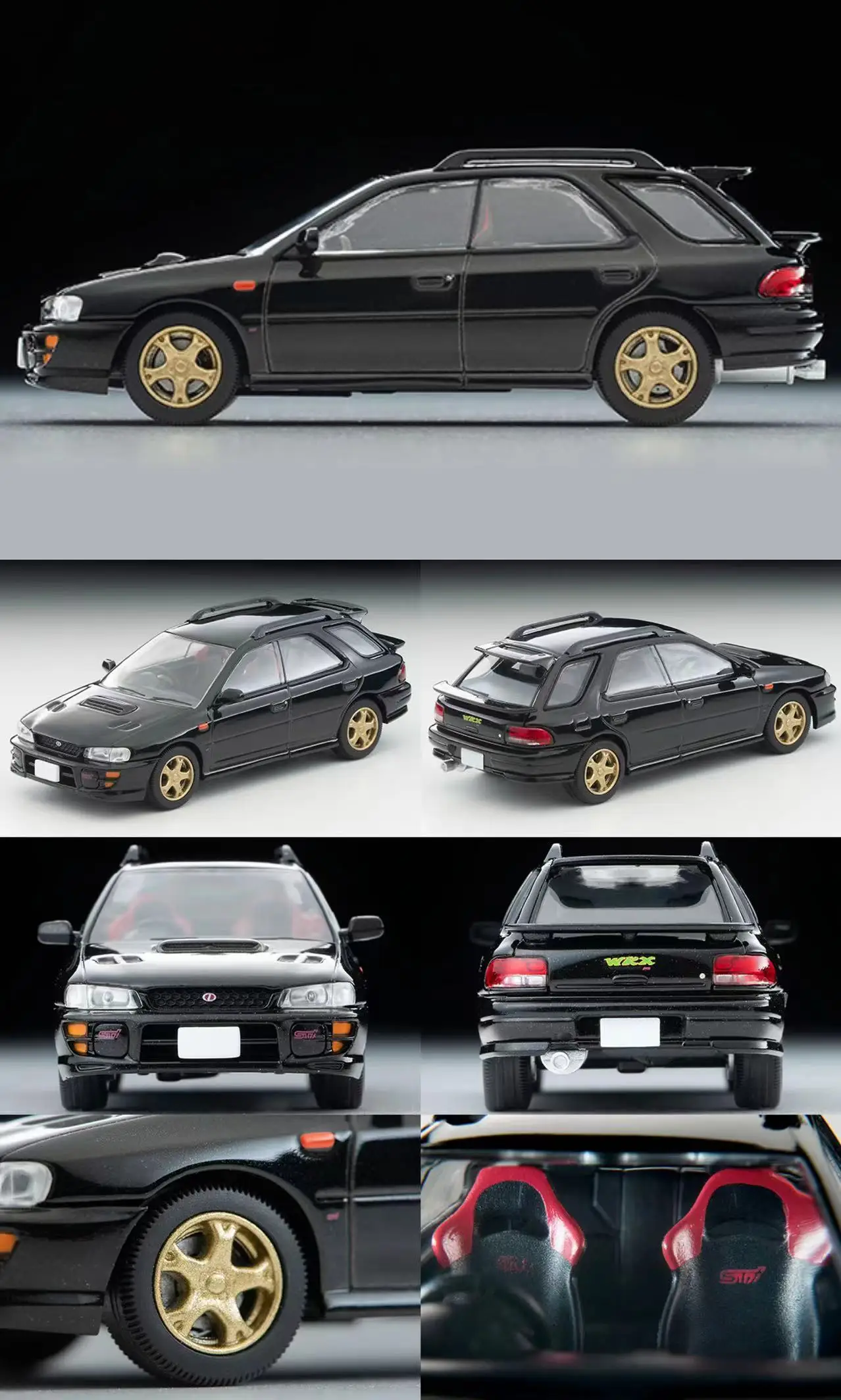 Коллекционная модель автомобиля Tomytec Tomica TLV 2403 LV-N281d WRX STI из черного литого сплава
