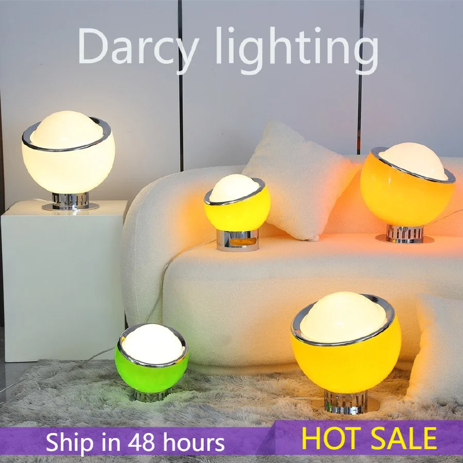 

Скандинавская Светодиодная лампа-радар, настосветильник лампа, искусство, прикроватная лампа, зеленые и желтые настольные лампы для спальн...
