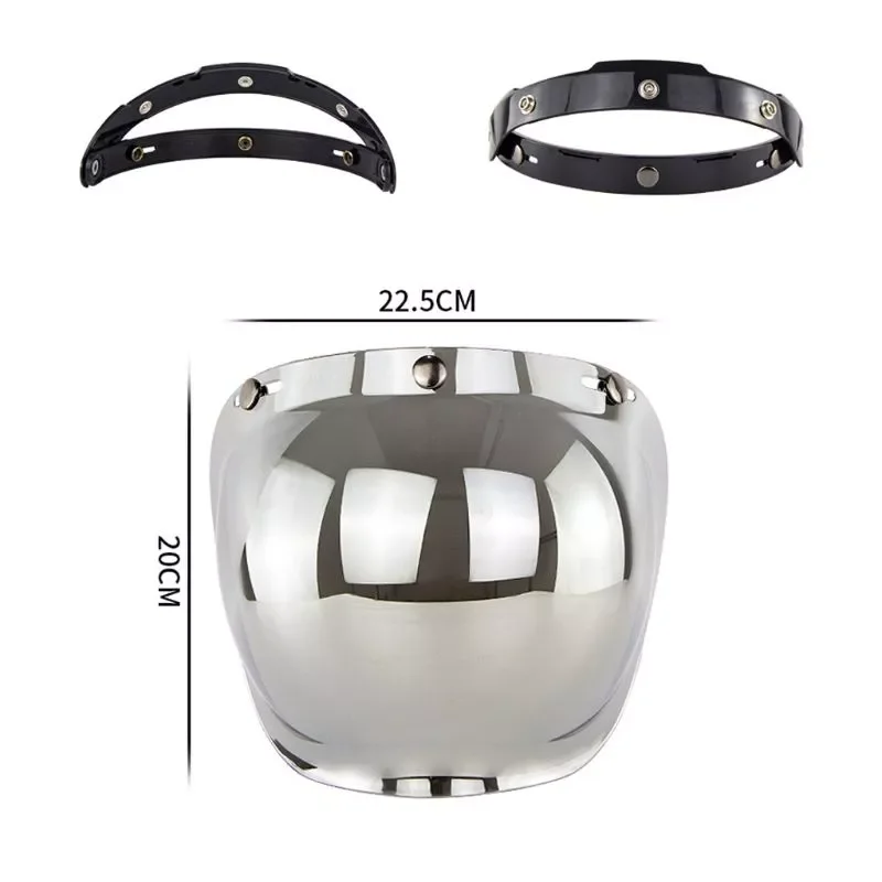 

Motorcycle Windshield for Vintage Helmet Helmet Jet Style Helmet Bubble Shield