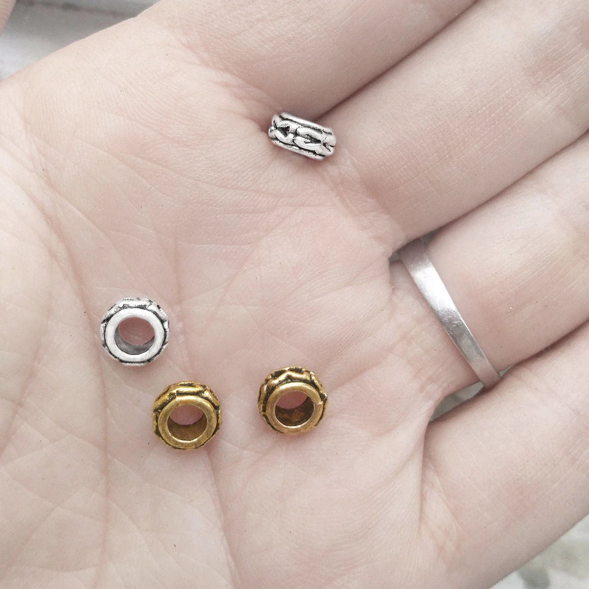 150 шт. европейские бусины с большим отверстием браслеты позолоченная пластина