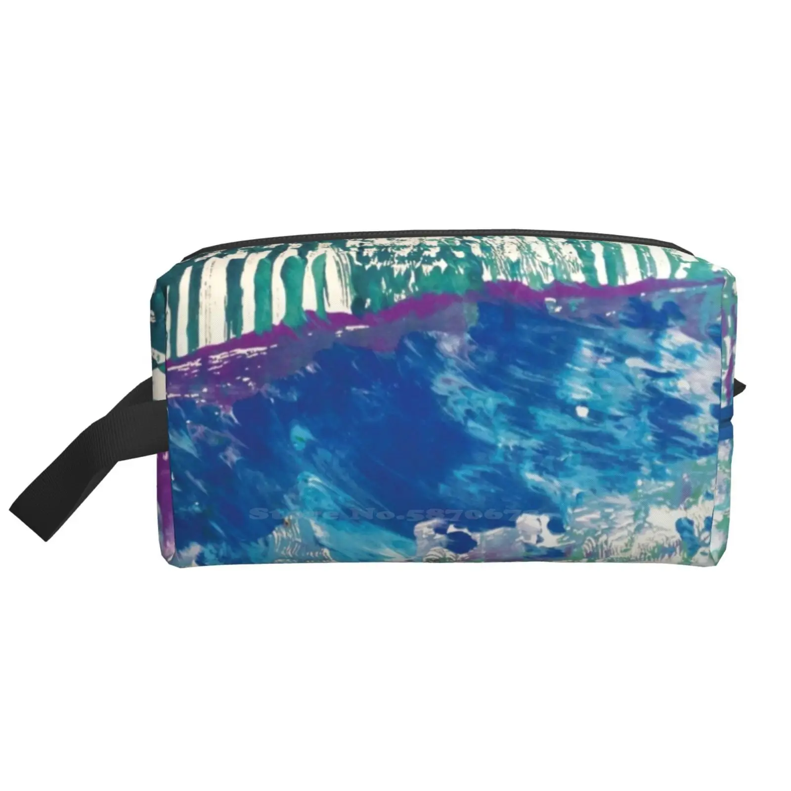 

Blue Stream - By Riley Travel Storge Bag Digital Portable Zipper Pen Bags Landscape Abstract Landscape Landscape Painting