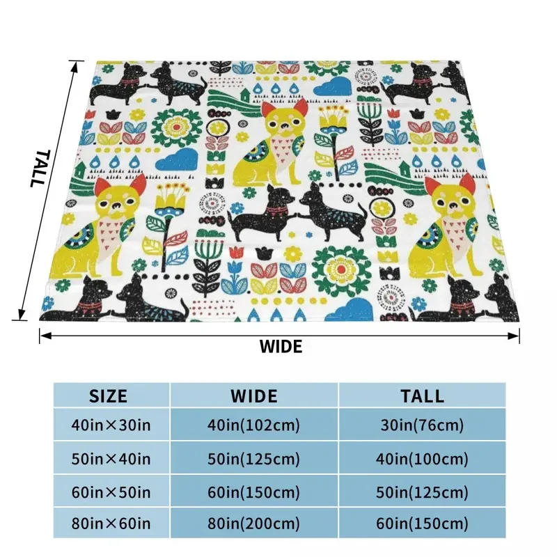 Скандинавский плед с собакой чихуахуа фланелевое одеяло милые Мультяшные