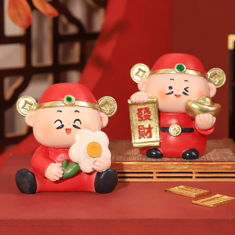 Roogo Бог Фортуны статуэтка из смолы