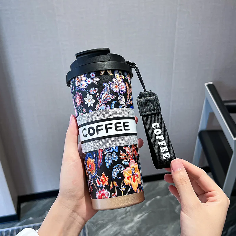 

Высококачественная кофейная чашка из нержавеющей стали 316, бытовая соломенная чашка для двойного напитка, портативная веревочная изоляционная чашка для воды