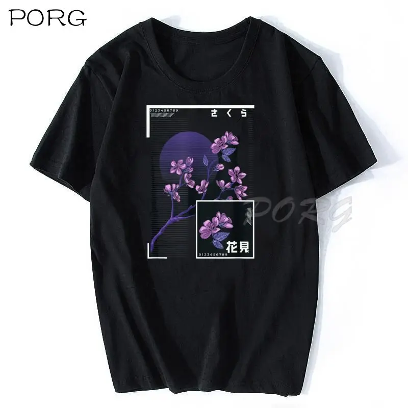 

Cherry Blossom Hot Anime T Shirt Harajuku Short-sleeve Male T-shirt Unisex Japanese Man Short Sleeve T-shirt Men's Clothes Women