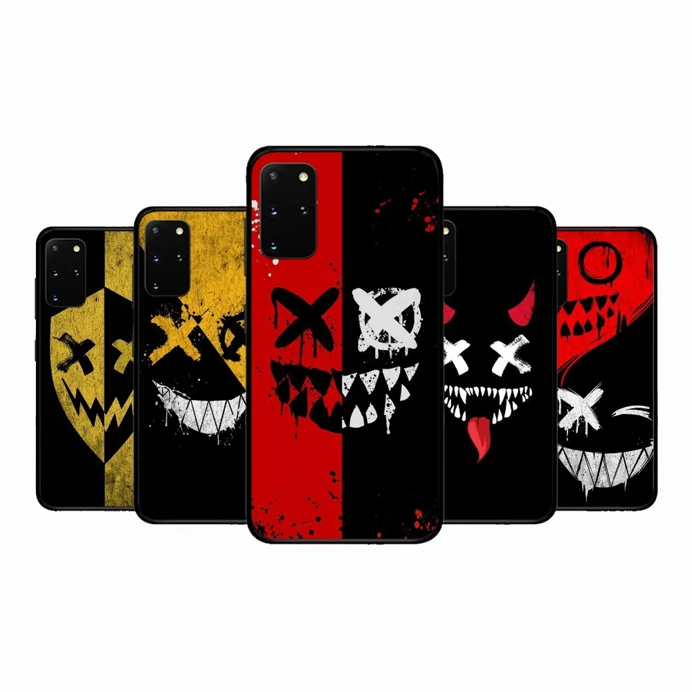 

Scary Smile Skeleton Devil Phone Case For Samsung S 9 10 20 21 22 23 30 23plus lite Ultra FE S10lite Fundas