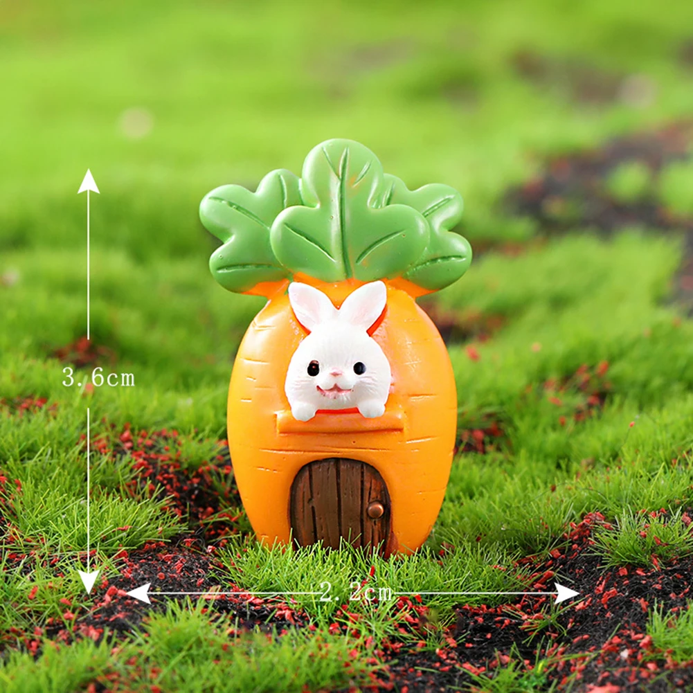 

10pcs Resin Miniature Rabbit Simulated Farm Rabbit For Fairy Garden Micro Landscape Bonsai Gift DIY Lawn Landscape Ornaments