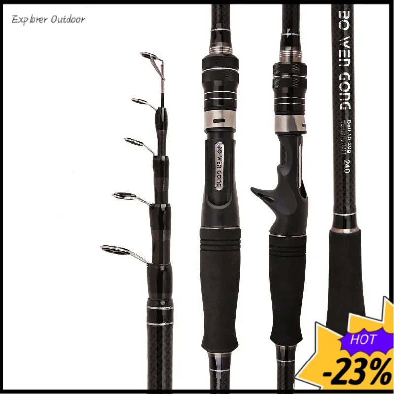 

Pike Spinning Rod Stream Fishing Items Freshwater Fishing Holder Carpfishing Telescopic Stick Carbon Rod for Reel Carp Cane Kit