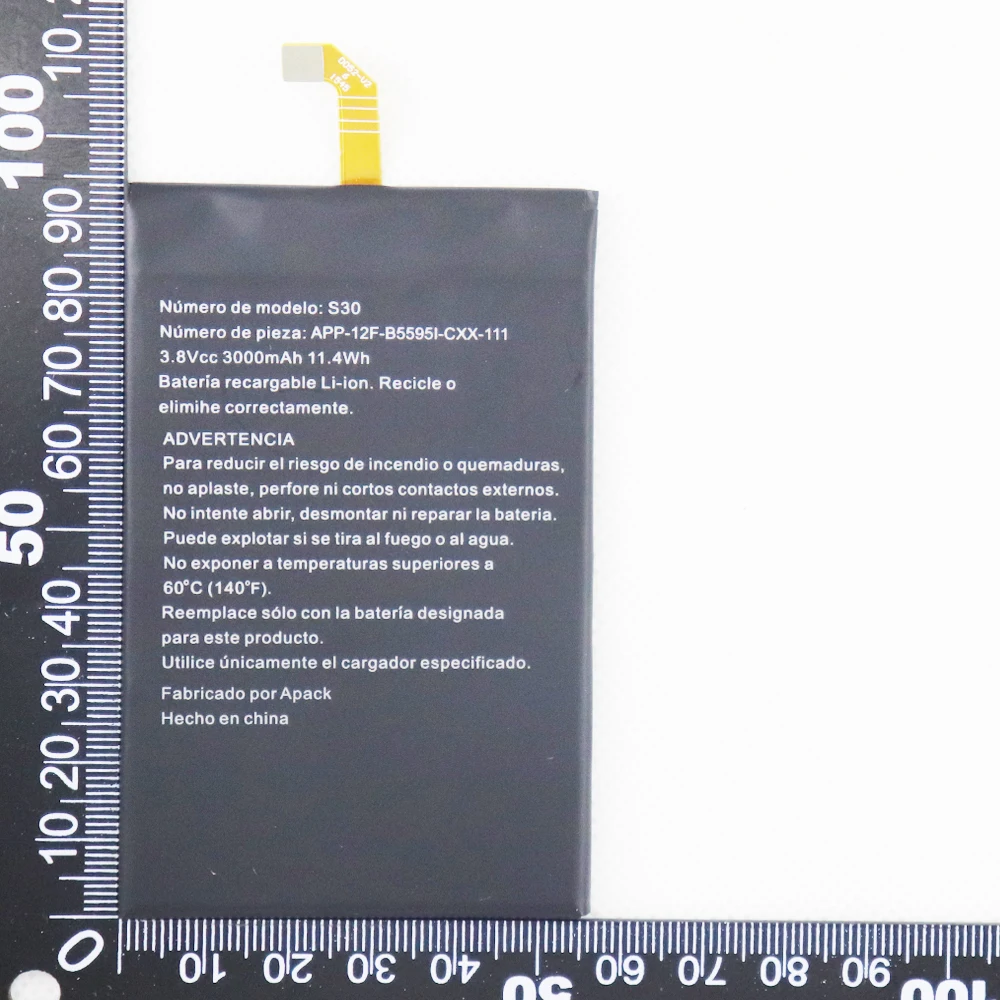 Аккумулятор S30 3000 мАч для Caterpillar Cat APP-12F-B5595I-CXX-111