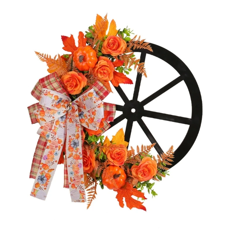 

Autumn Harvest Thanksgiving Pumpkin Wreath for Home Decor Vibrant Colors and Durable Materials