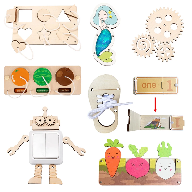 

Детская занятая доска Монтессори, учебные пособия, Детские аксессуары для Busyboard, элементная деталь, навыки для раннего развития, деревянные игрушки, подарок
