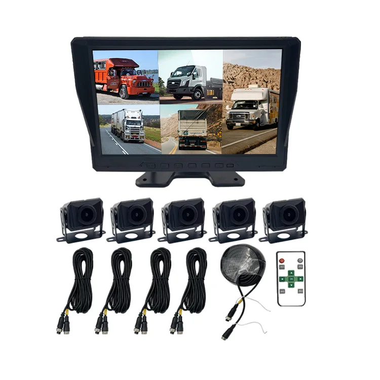 Фото Монитор Wemaer Truck 5CH с IPS-дисплеем 9/10 дюймов 1080P для записи видео с задней камеры, запись на карту TF/SD 128 ГБ, система AHD-мониторинга BSD №1