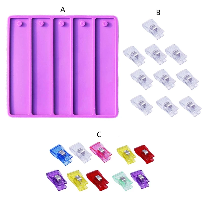 

Rectangle Silicone Mold Card Picker Mould DIY Card Clips Mould for Kids DIY Tool