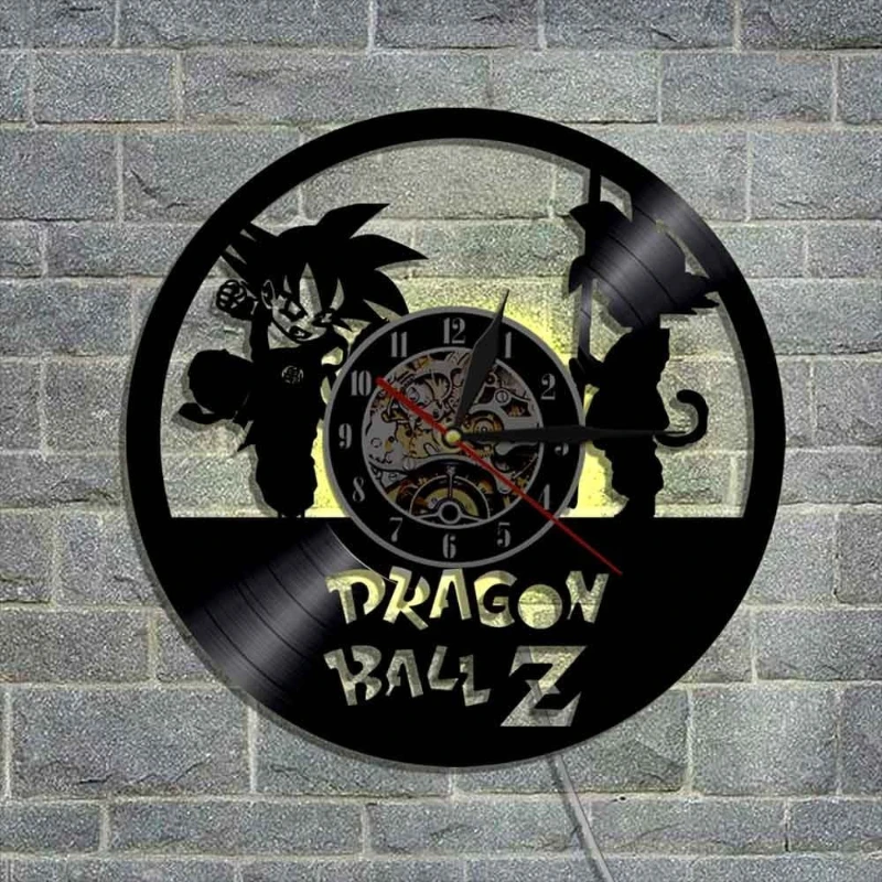 Фото Настенные часы Dragon Ball Son Goku с LED-подсветкой, персонализированные, креативные, для дома, гостиной, столовой, светящиеся, декоративные. №5
