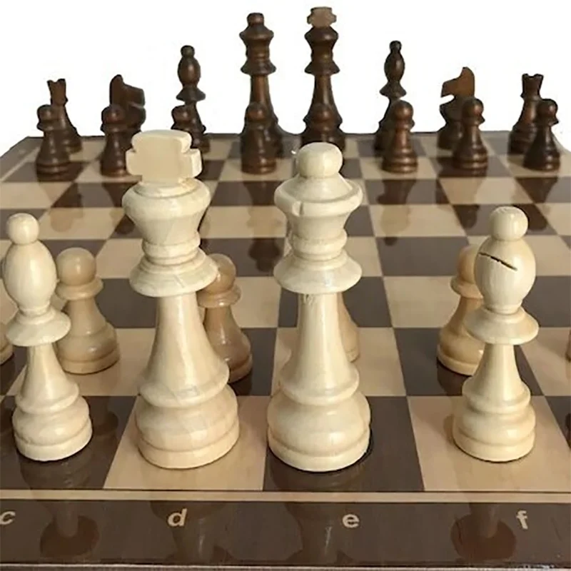 Chess Set, Walnut Wood Material, High Quality Product, Polished Surface, Chess Pieces, Brain Teasers, Tournament, Home Games, Economic, Enjoyment, Fast Shipping, Light Weight, Stylish Appearance, Square, New Age