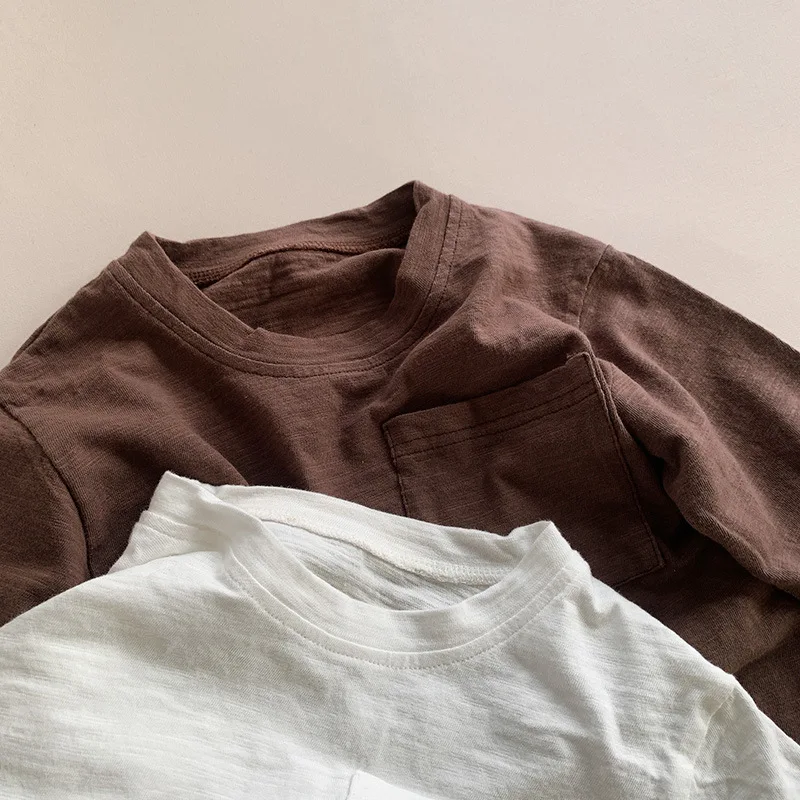 2022 New Baby Long Sleeve T Shirt Cotton Boys Casual T Shirt Children Loose Pullover Breathable Kids Tee Cute Girls Bottoming