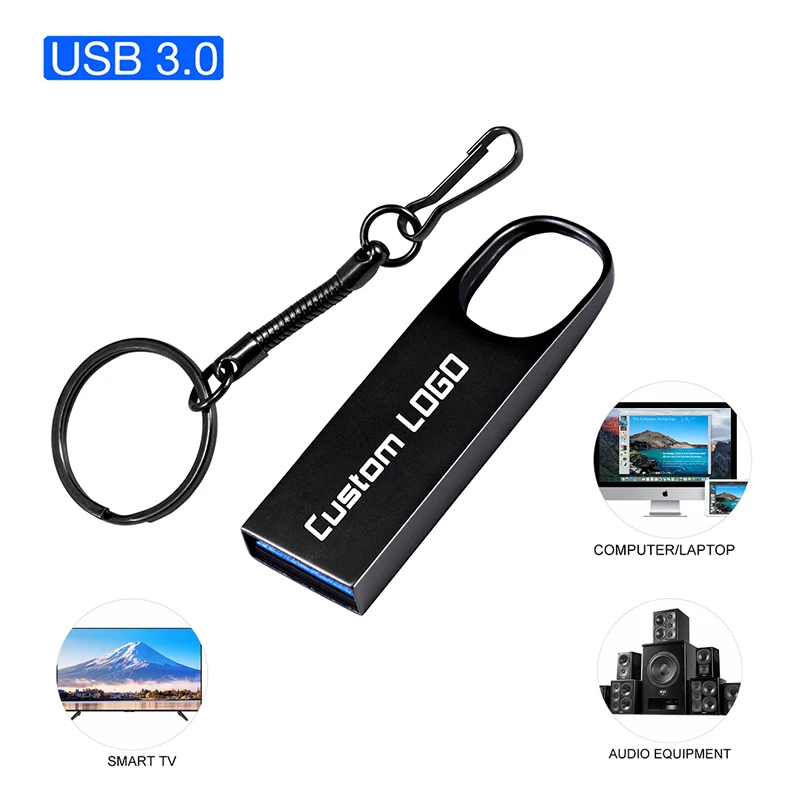 

New Free LOGO 3.0 Flash Drive 64GB Pendrive 32GB Real Capacity Waterproof Flash Disk 16GB U Disk External Storage Memory Stick