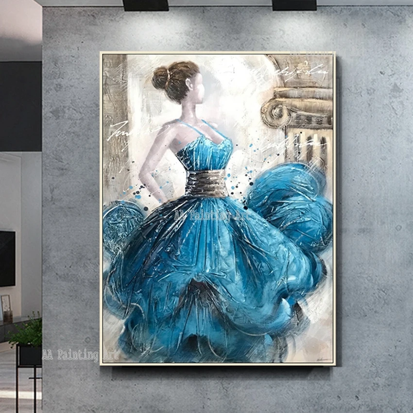 Картина маслом Танцующая балерина ручная роспись