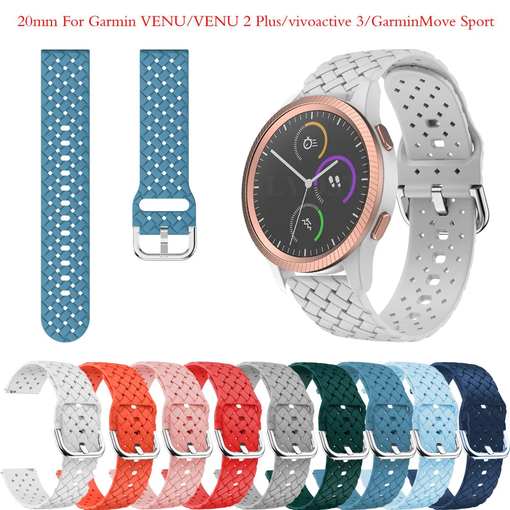 

20mm Band For Garmin Vivoactive 3 Venu 2 Plus Forerunner 245M/645 55 158 Smart Watch Bracelet Wrist Strap For GarminMove Sport