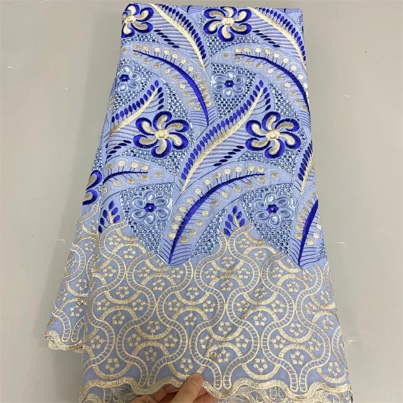 

African Dry Polish Lace 2022 Fabrics High Quality Swiss Voile Lace In Switzerland Men Swiss Cotton Lace Fabric 5Yards HL1.7kg
