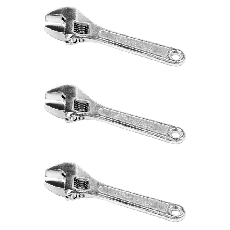 

3 Pcs 4 Inch 100Mm Mini Size Metal Adjustable Spanner Wrench