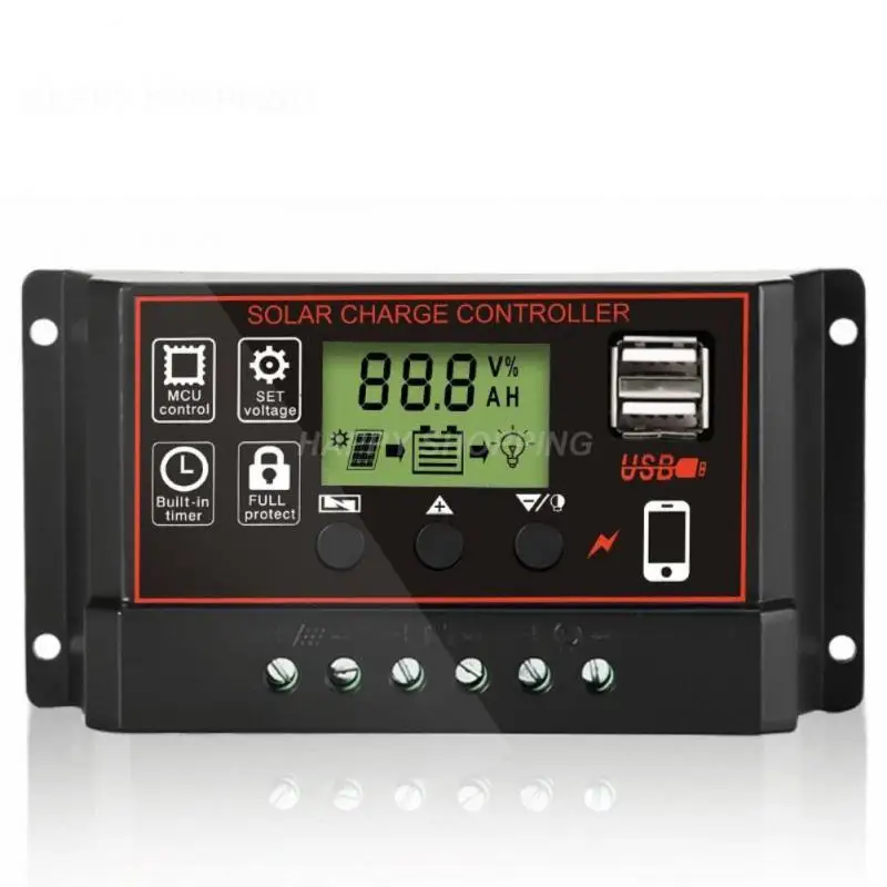 

Solar Ventilation Systems 12v/24v Auto 10a 20a 30a With Dual Usb 5v Intelligent Lcd Display Pwm Solar Panel Controller Solar