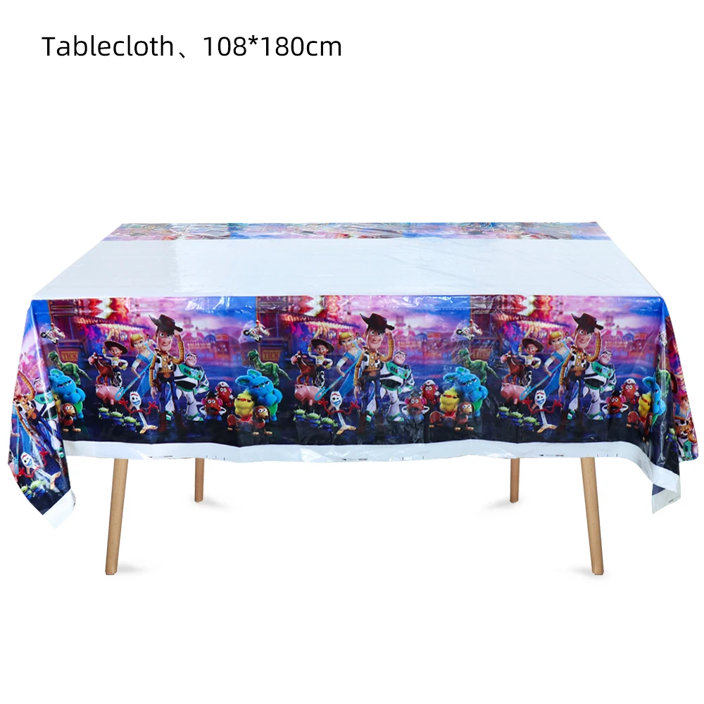 Disney Toy Story 4 Theme Plastic Tablecloths Baby Shower Birthday Decorations Toy Story Disposable Tableware Table Cover
