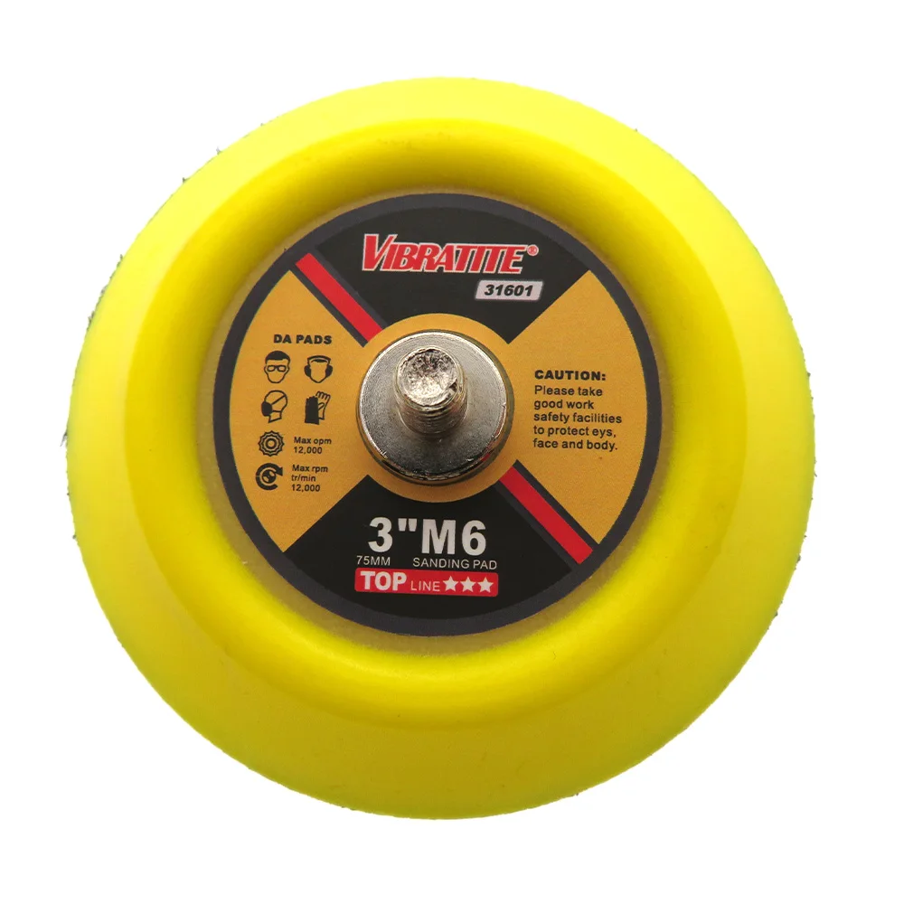 

3 Inch 75mm Professional Dual Action Random Orbital Sanding Pad M6 Thread Backing Plate Hook and Loop Abrasive Power Tools