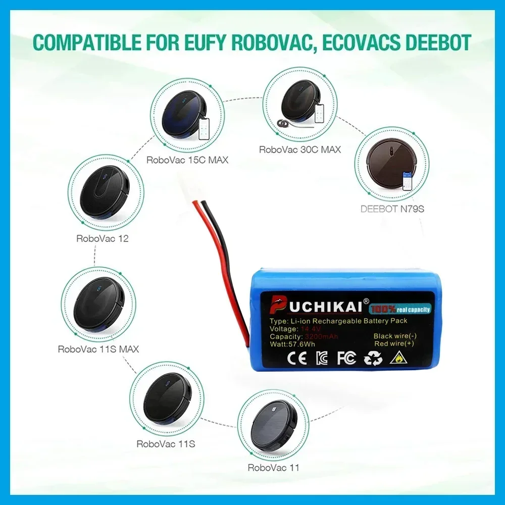 Новый аккумулятор H18650CH-4S1P на 3200 мАч и HEPA-фильтр с боковой щеткой для